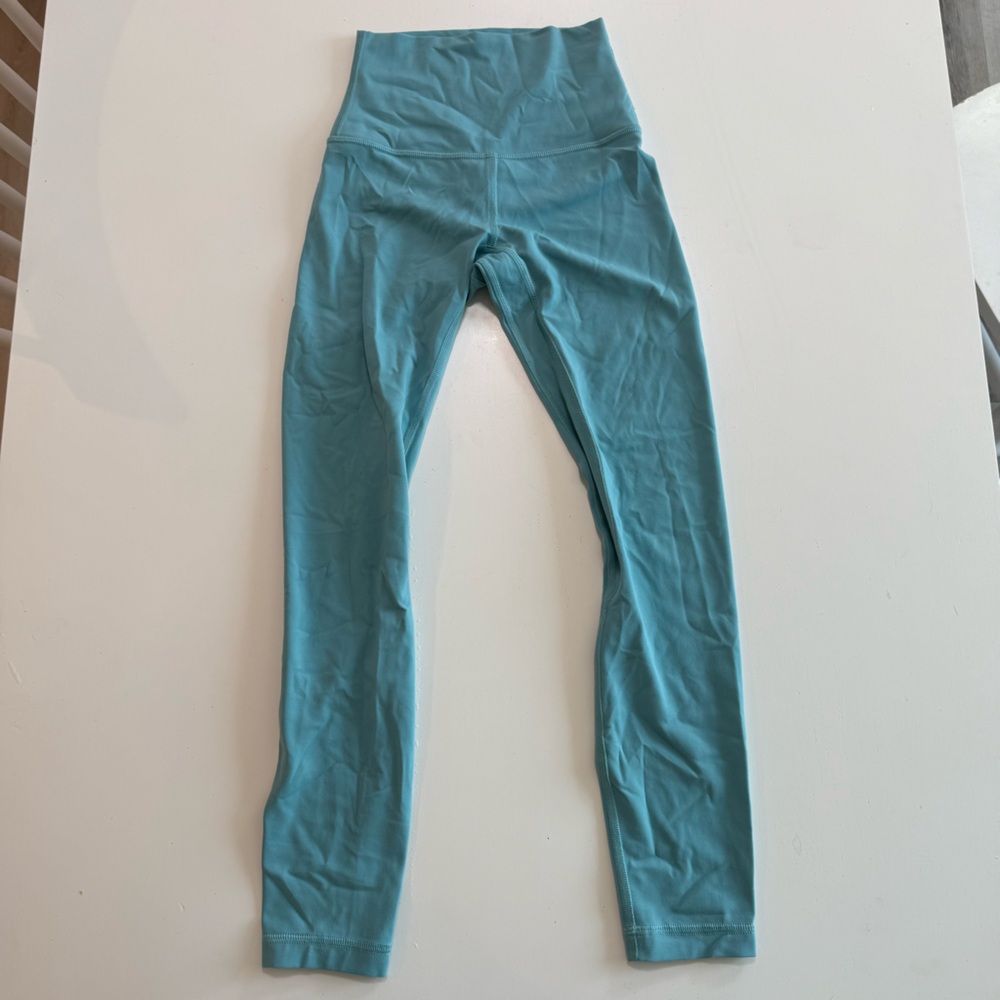 Lululemon Athletica Aqua High-Waisted Leggings
